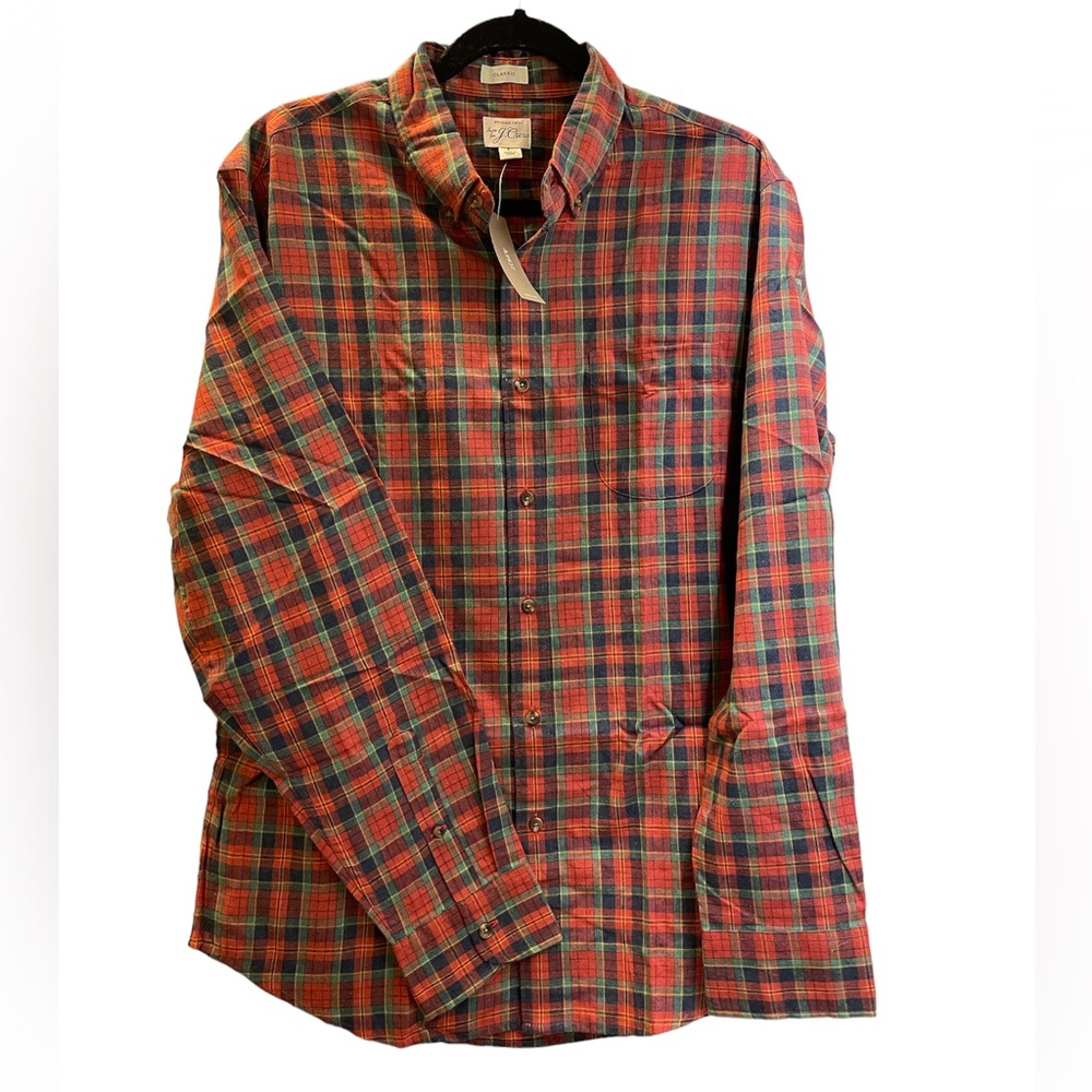 NWT J. Crew Men’s Plaid Button Down - Size L